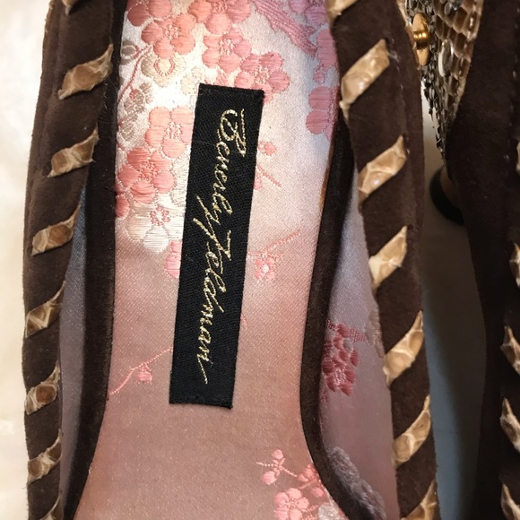 Beverly Feldman Embellished Heels size 5 1/2 - Picture 4 of 8